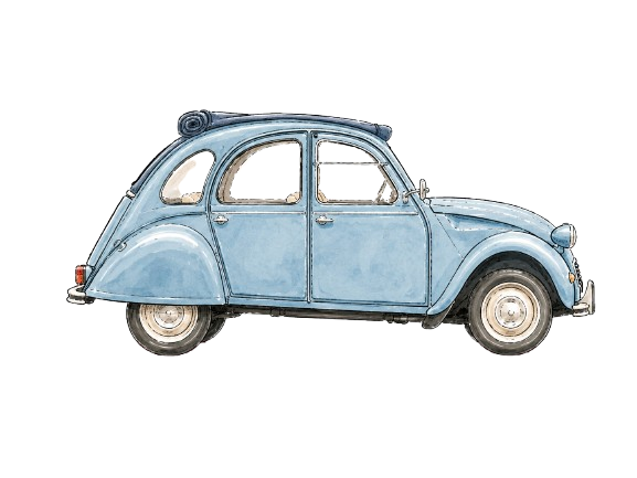 2CV in viaggio